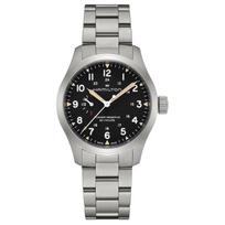 HAMILTON Khaki Field Series Manual Mechanical Movement 50 Meters Waterproof Men's Watch Swiss Watch 40mm Black Dial Stainless Steel Strap H69509130 juoda