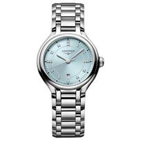 LONGINES Heart Moon Series Quartz Movement 30 Meters Waterproof Fashion Women's Watch Swiss Watch 30mm Blue Dial Stainless Steel Strap L8.142.4.97.6 mėlyna
