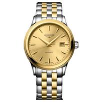 LONGINES Military Flag Series Automatic Mechanical Movement 30m Waterproof Men's Watch Swiss Watch 40mm Gold Dial Stainless Steel Strap L4.984.3.30.7 auksas