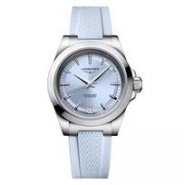 LONGINES Concas Yuedong series automatic mechanical movement 100 meters waterproof 34mm blue dial stainless steel case rubber strap L3.430.4.92.9 mėlyna