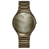 RADO Radar Real Thin serijos automatinis mechaninis laikrodis, atsparus vandeniui iki 30 metrų, Šveicariškas laikrodis, 39 mm, žalias ciferblatas, keraminis korpusas, keraminis dirželis R27121302 žalia