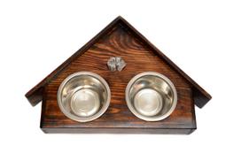 Yorkshire Terrier, York, Jork, Yorkie Iii - Drewniany Stojak Z Miskami Dla Psa, Ozdobne Psie Miski, Prezent Z Okazji Adopcji Psa Marki Art-Dog