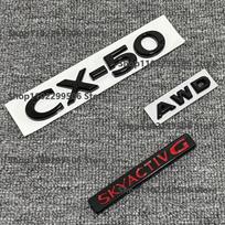 AAEW1 For Mazda CX-50 Logo glossy black carbon 3D Body Replaced Sticker Rear Tail Refitting Decoration Plastic Car Front Trunk Emblem