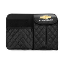 Hanging Car Seat Back Storage Bag Water Cup Tissue Organizer Box For Chevrolet Z71 Aveo Impala Lacetti Malibu Sail SS Cruze SS juoda