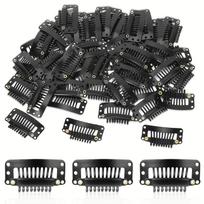 10-100Pieces Hair Extension Clips Wig Tools 9 Teeth Wig Clips Seamless Human Hair Extension Clips Hair Extension Clips For Bangs