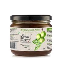 Honey and Spice Honey Soaked Amla (350g) | Indian Gooseberries in Raw Honey | Amla Murabba Rich in Vitamin C | Immunity booster | Raw and Pure