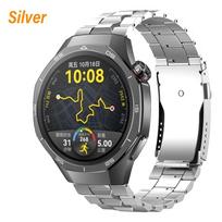 Original Titanium Band for Huawei Watch Ultimate GT4 GT5 Pro Blue Orange Metal Bracelet for Oneplus Watch 3 2 2R Watchband Strap Huawei GT 3 46mm sidabras