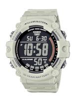 Casio Illuminator AE1500WH Series Warranty LED Backlight 5 Alarms Second Stopwatch Digital 10-Year 1/100 Men's Watch, White, Standard, balta