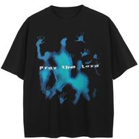 Streetwear Shadows Graphic T-Shirt Cotton Washed Black Tshirt Unisex Tops Tees Summer Short Sleeves T Shirt S įvairiaspalvis