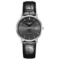 LONGINES Boya serijos automatinis mechaninis judėjimas 30 metrų atsparumas vandeniui vyriškas laikrodis 37mm juodas ciferblatas nerūdijančio plieno korpusas odinė apyrankė L4.810.4.72.2 juoda