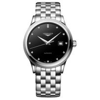 LONGINES Military Flag Series Automatic Mechanical Movement 30 Meters Waterproof Swiss Watch 40mm Black Dial Stainless Steel Strap L4.984.4.58.6 juoda