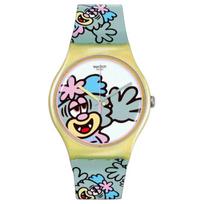 SWATCH Quartz Movement 30m Waterproof Unisex Swiss Watch 41mm White Dial Biosource Material Case Silicone Strap SO29Z140 kvarcas