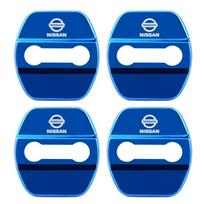 COHPQK1 For Nissan X-trail Qashqai Note Juke Sentra Patrol Navara Micra accessories 4pcs Stainless Steel Car Door Lock Cover Car Styling mėlyna