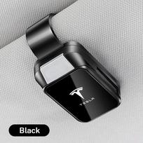AAAIB1 1Pcs Car Sun Visor Glasses Clips Interior Eyeglasses Storage Holder Compact Storage for Tesla Model 3 S X  Y Cybertruck Roadster