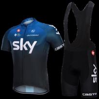 SKY Tour de France Cycling Suit Strap Short Sleeve Team Edition Suit Cycling Suit Outdoor Short Sleeve Sports Cover XS