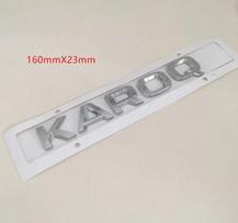 AAAIX1 1pcs 3D ABS KAROQ high quality silver/black car Letter Emblem Rear tail trunk Decals badge sticker Decal styling For Skoda