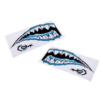 Kayak Shark Sticker Large 3D Teeth Decals Marine Boat Accessories for Canoe Car Truck Window mėlyna