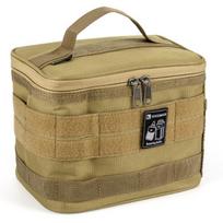 Outdoor Camping Organizers Portable Camping Cookware Storage Bag Large Capacity with Dividers for Beach Picnic Road Trip Travel CHINA beige