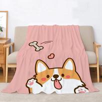Corgi Butt Thick Blankets for Winter Blanket King Size Luxury Bedding Fluffy Plaid Beach Towel Home Interior Bed Throw Knee Soft 30x40in yellow