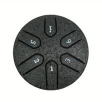 3 colių legiruotojo plieno liežuvėlinis būgnas - 6 natos, mini perkusinis instrumentas meditacijai, jogai ir garso terapijai malachito žalia