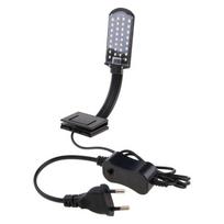 EU Plug Aquarium LED Clamp Light High Brightness White & Blue Lighting Energy Saving 32 Beads Small Led Lamp For Fish Tanks juoda