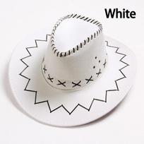 Western Cowboy Hats for Men and Women Faux Leather Sun Hat Outdoor Hats for Men and Women M（56-58cm） balta