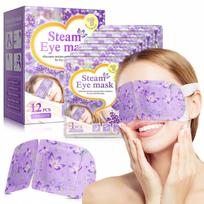 Levandų garinė akių kaukė Raminanti aromaterapija Šilumos terapija atsipalaidavimui Pagalba miegui Streso mažinimas Akių priežiūra 12PCS