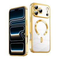 MagSafe Magnetic Plating Case for iPhone 17 Pro Max Case Luxury Electroplated Camera Lens Protector Case for iPhone 17Air Cover iPhone Air auksas
