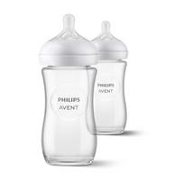 PHILIPS AVENT STIKLINIS 2 VNT.  BUTELIUKŲ RINKINYS NAUJAGIMIUI  NATURAL RESPONSE SCY933
