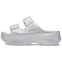 Crocs Classic Cloud Comfort Metaliniu Sagtuku Šlepetės Moteriškos šlepetės Pilka Sidabrinė 215552-1OQ 40