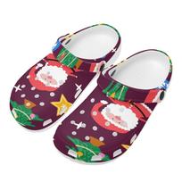 Cute Printed EVA Walking Clogs Unisex Easy Clean Breathable Slip On Travel Use Beach Garden Daily Walking Daily Shoes Garden Wear 36 balta