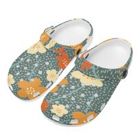 Cute Printed EVA Yard Clogs Unisex Easy Clean Ventilated Garden Yard Slip On Home Bathroom Casual Walking Daily Shoes Leisure Wear 36 balta