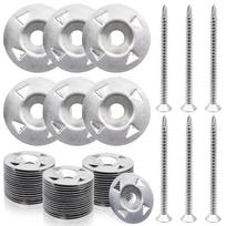 200 Pcs Foam Board Fasteners Kit Washers for Insulation Foam Board Panels 100Pcs 1-1/8 Inch Galvanized Steel Washer and 100Pcs Screws for Fixing sidabras