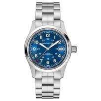 HAMILTON Khaki Field Series Little Red Riding Hood Automatic Mechanical Movement Unisex Swiss Watch 38mm Blue Dial Stainless Steel Strap H70455140 mėlyna