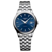 LONGINES automatic mechanical movement tapered time scale women's watch Swiss watch 30mm blue dial stainless steel strap L4.374.4.98.6 mėlyna