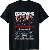 Scorpions 60-mečio 1965-2025 marškinėliai, Roko grupės Heavy Metal marškinėliai S įvairiaspalvis