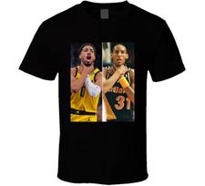 Tyrese Haliburton Reggie Miller Choke Gesture Unisex T-shirt S įvairiaspalvis
