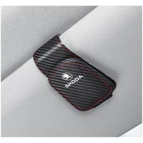 AAFQ1 Car Sun Visor Sunglasses Holder Clips Portable Storage Rack For Skoda Octavia MK2 MK 2 3 A5 A7 A8 Fabia Karoq Superb Rapid Kamiq For Skoda