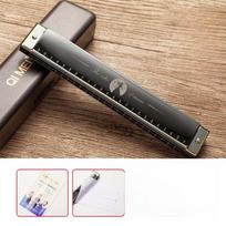 Harmonica Beginner Advanced Adult Children 24-hole Professional Polyphonic C-key Harmonica Introductory Self-learning Instrument
