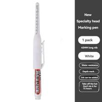 45mm Waterproof Deep Hole Marker Pens Long Nib Head Carpenter Pen Black/Blue/white Ink for Multi-Purpose Woodworking Hand Tools