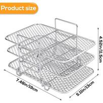 Stainless Steel Multi-Layer Dehydrator Rack Toast Rack For Ninja Dual Air Fryer