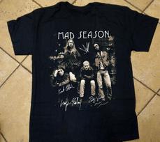 Mad Season Grupės Roko Turo Parašų Narių Marškinėliai Visų Dydžių S-5XL CS76 Unisex Marškinėliai S