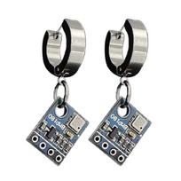 Technology Sense Earring Cyberpunk Stainless Steel Earrings Trend Jewelry
