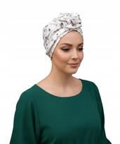 Klasyczny Turban Z Różą Mussa 051 Z Muślinu Bawełnianego Komfort I Styl