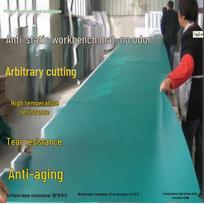 Anti-static High-Temperature Resistant Rubber Mat One Size žalia