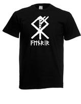 Fenris Vilko Runos Simbolis Vikingų Runos Valhala Šiaurietis Vikingas Unisex Marškinėliai S įvairiaspalvis