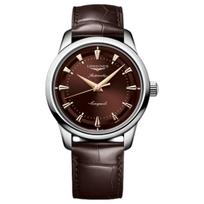 LONGINES Classic Replica Series Automatic Mechanical Movement 50 Meters Brown Dial Stainless Steel Case Alligator Leather Strap L1.650.4.62.2 ruda