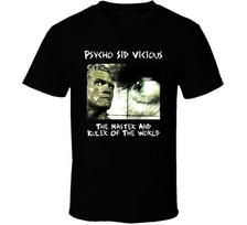 Psycho Sid Vicious Wrestling Legend Tshirt Black Cotton Tee All Sizes S To 5XL Unisex T-Shirt S įvairiaspalvis