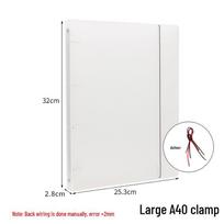 Frosted Clear A4 4-Hole Binder: Detachable Loose-Leaf Journal Cover & File Storage