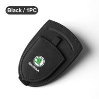 UINR6 Car Glasses Clip Sun Visor Storage Clamp Ticket Card for Skoda Fabia Yeti Rapid Kodiaq Mk3 A4 A6 A7 Kamiq Karoq Vrs Accessories